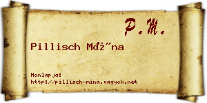 Pillisch Mína névjegykártya